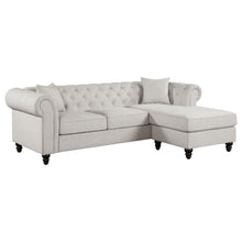 Cecilia - Upholstered Tufted Sectional - Oatmeal