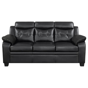 Finley - Upholstered Padded Arm Tufted Sofa - Black