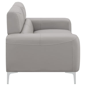 Glenmark - Upholstered Track Arm Loveseat - Taupe