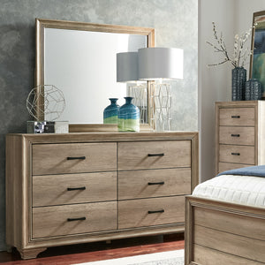 Sun Valley - Dresser & Mirror - Light Brown