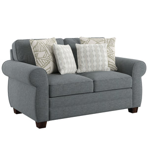 Royce - Complete Loveseat - Slate Blue