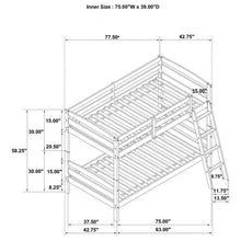 Rhea - Wood Twin Over Twin Bunk Bed - Gray