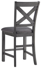 Myshanna - Gray - Upholstered Barstool (Set of 2)