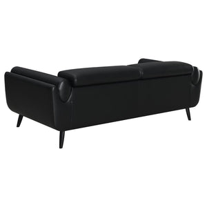 Shania - Upholstered Low Back Sofa - Black