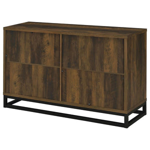 Ryatt - 4 Door Engineered Wood Accent Cabinet - Dark Pine