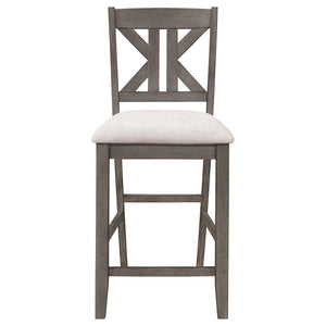 Athens - Wood Counter Chair With Cushion (Set of 2) - Barn Gray