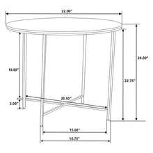 Ellison - Round Marble Top Side End Table - White And Gold