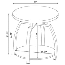 Dacre - Round Engineered Wood Top Side End Table - Dark Gray