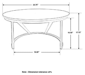 Miguel - Round Marble Top Coffee Table - White And Black