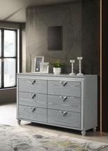 Veronica - 6-Drawer Dresser - Light Silver