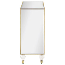 Lupin - 2-Door Mirrored Storage Accent Cabinet - Champagne