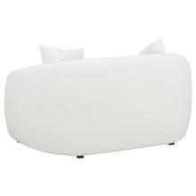 Isabella - Faux Sheepskin Upholstered Loveseat Natural - Ivory