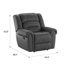 Baldwin - Gliding Recliner - Slate Gray