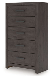 Prendonea - Charcoal - Five Drawer Chest