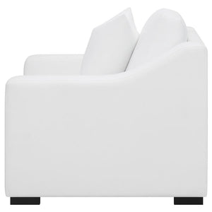 Ashlyn - Upholstered Sloped Arm Accent Chair - White