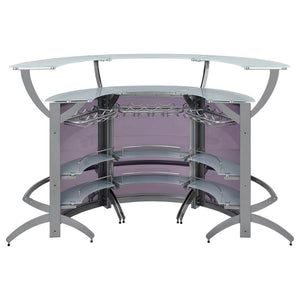 Dallas - 3-Piece Curved Freestanding Home Bar Cabinet