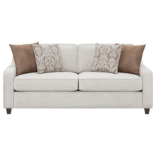 Christine - Upholstered Sloped Arm Sofa - Beige