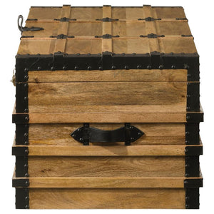 Simmons - Wood Storage Trunk - Natural And Black