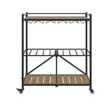 Martin - Folding Bar Cart - Taupe