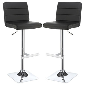 Bianca - Square Upholstered Adjustable Bar Stools (Set of 2)