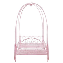 Massi - Metal Twin Canopy Bed - Powder Pink