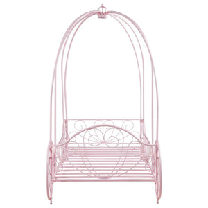 Massi - Metal Twin Canopy Bed - Powder Pink