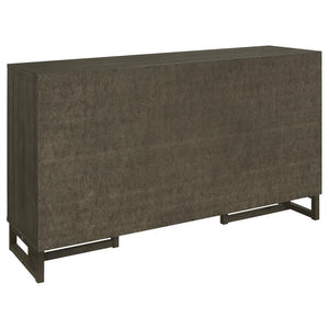 Kelly - 3-Drawer Storage Dining Sideboard Buffet - Dark Gray