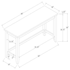 Toby - Rectangular Marble Top Counter Height Table - Espresso And White