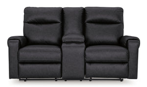 Axtellton - Carbon - Dbl Power Reclining Loveseat with Console