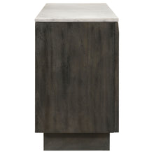 Dennis - 3 Door Marble Top Sideboard Buffet - Tobacco Gray