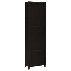 Lewes - 4-Shelf Engineered Wood Media Tower - Cappuccino