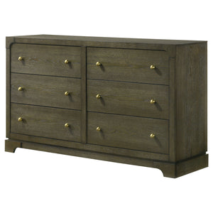 Gran Park - 6-Drawer Dresser Cabinet - Dark Cocoa