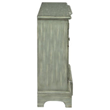 Erigeron - 4 Door Wood Trellis Storage Accent Cabinet - Gray