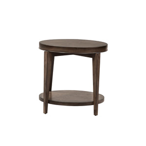 Penton - Round End Table - Dark Brown