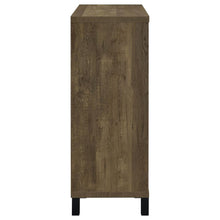 Arlington - Sliding Door Home Bar Wine Cabinet - Rustic Oak