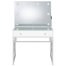 Eliza - Vanity Set With Lighting & Stool - White And Chrome