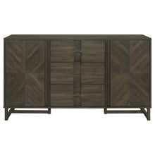 Kelly - 3-Drawer Storage Dining Sideboard Buffet - Dark Gray