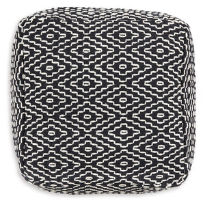 Jasett - Black / Ivory - Pouf