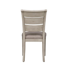 Farmhouse Reimagined - Ladder Back Upholstered Side Chair - White