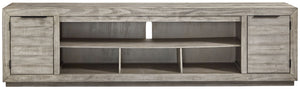 Naydell - Gray - XL TV Stand W/Fireplace Option