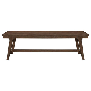 Reynolds - Wood Trestle Base Dining Bench - Brown Oak