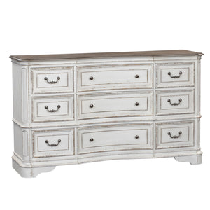 Magnolia Manor - 9 Drawer Dresser - White