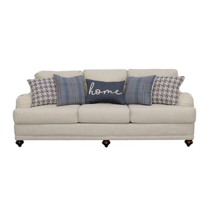 Glenn - Upholstered English Arm Sofa - Light Gray And Blue