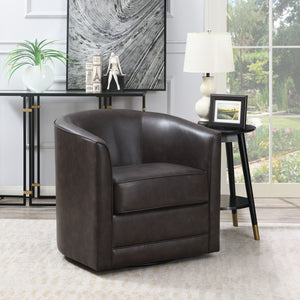 Milo - Swivel Chair - Chocolate Brown