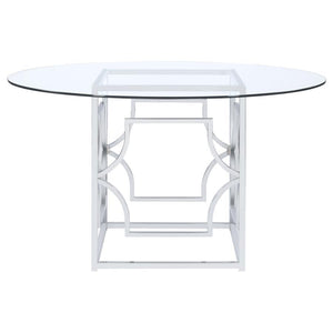 Starlight - Round Glass Top Metal Dining Table