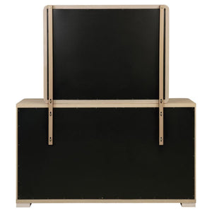 Ladera - 6-Drawer Bedroom Dresser And Mirror - Light Elm