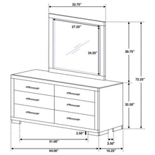 Jessica - 6-Drawer Dresser With Mirror