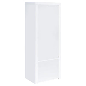 Jude - 3-Shelf Engineered Wood Media Tower - High Gloss White