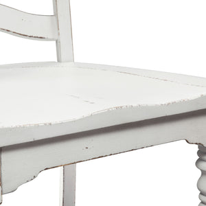 Magnolia Manor - Ladder Back Side Chair - White