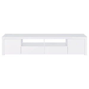 Jude - 2 Door Engineered Wood TV Stand - High Gloss White